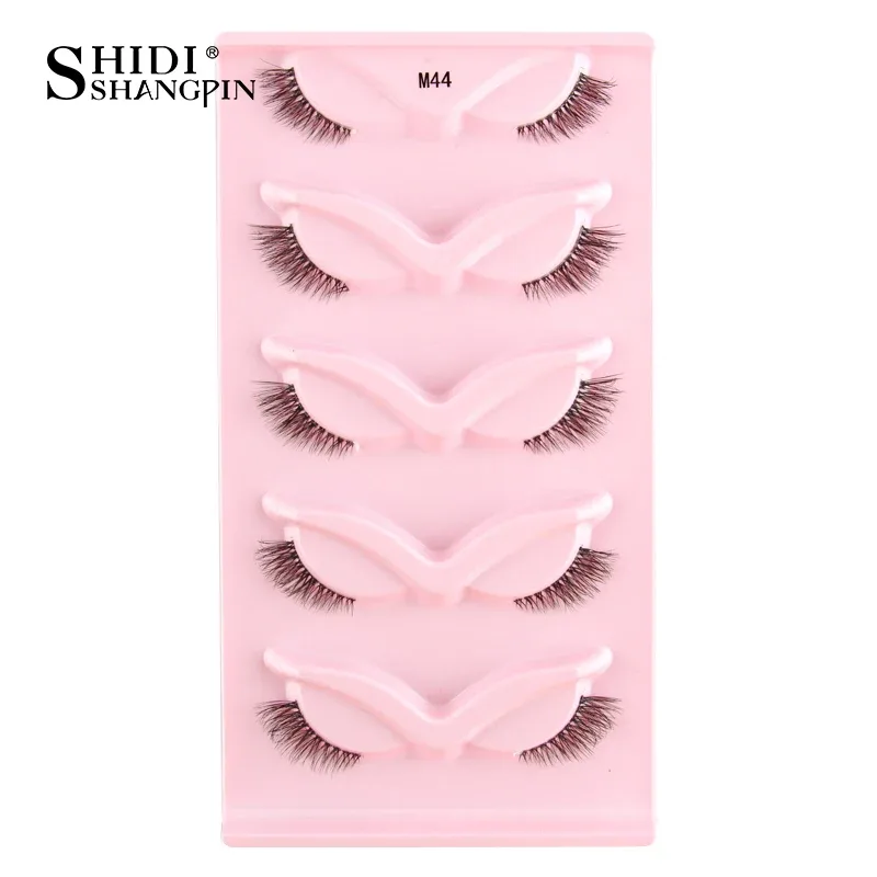 하프 속눈썹 고양이 눈 속눈썹 3D 자연 날개 끝 눈 길쭉한 속눈썹 여우 눈 속눈썹 가짜 밍크 속눈썹 메이크업 — image 10