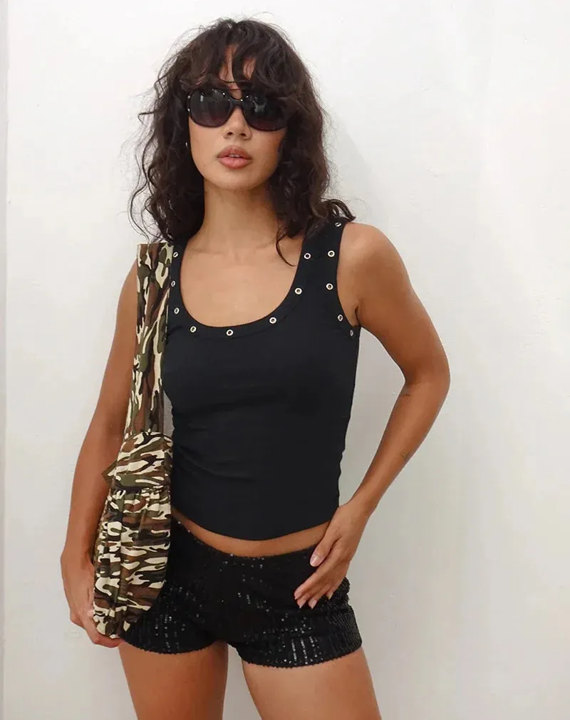 Women's Clothing MsChuh Summer Solid Color Vest Patchwork Slim Top Sleeveless Simple Style All-match Casual Comfortable Trendy