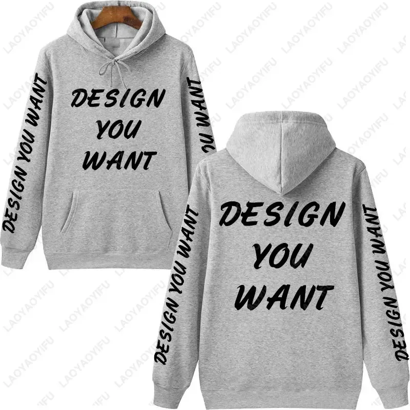 Foto Disesuaikan Hoodie Peribadi Pemanasan Musim Gugur dan Keselesaan Sweatshirt Uniseks Kasual Teks Dicetak Tersuai Fesyen Hoodie DIY