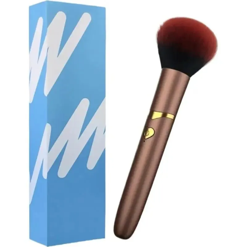 10 växlar vibrationssminkborste Elektrisk sminkborste USB uppladdningsbar kosmetisk borste för flytande pulver Blusher Concealer — image 8