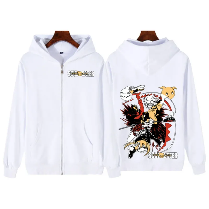 Anime Soul Eater MAKA ALBARN Rits Hoodies Grappige mannen Vrouwen Kleding Mode Oversized Kleding Casual Lange Mouw Streetwears — image 4