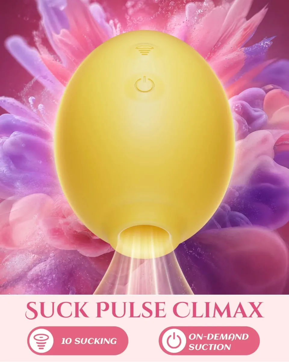 Penggetar Lemon Penggetar Pengisap Stimulator Klitoris dengan 10 Mode Mengisap Pengisap Klitoris Silikon Mainan Seks Pasangan Wanita 18 +