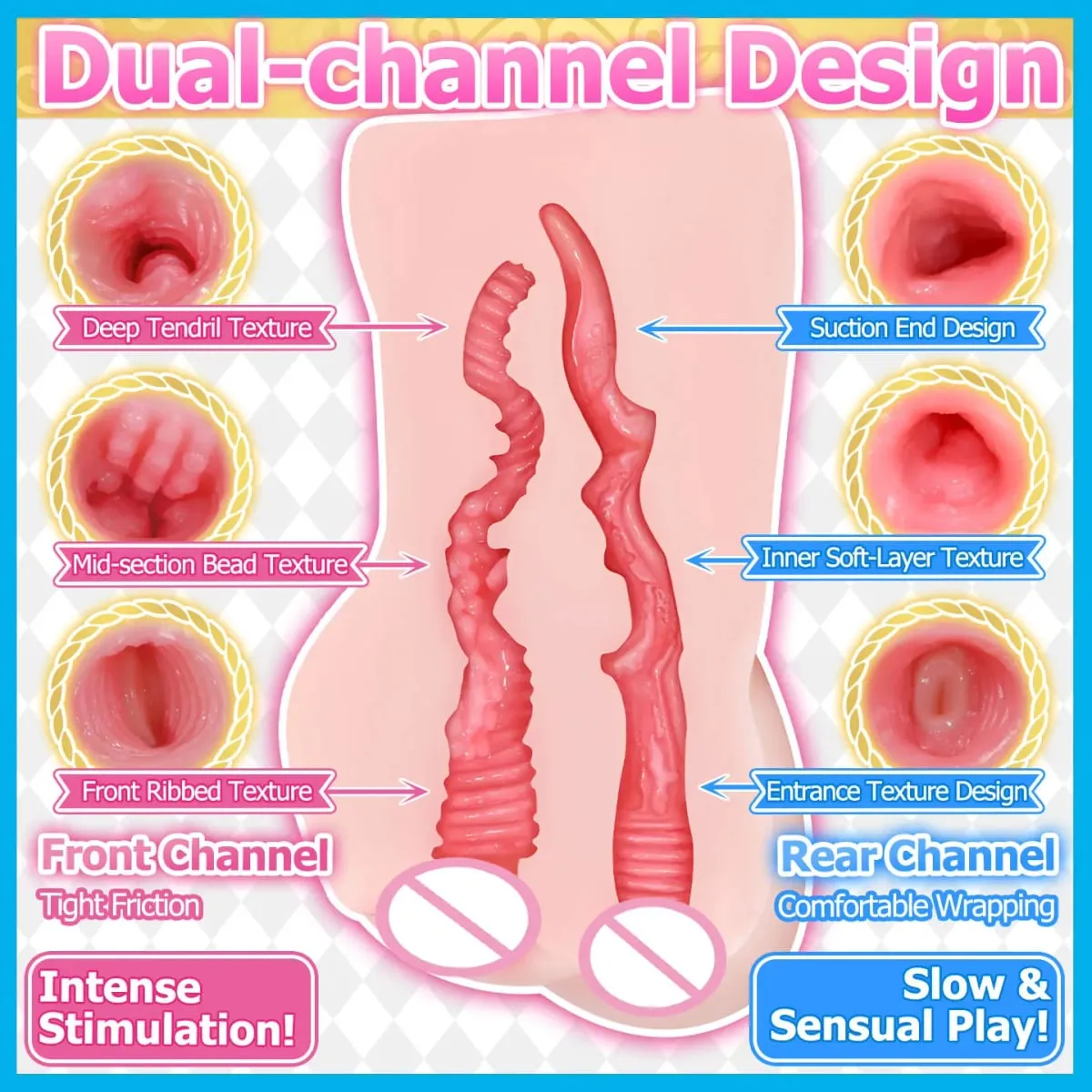 Anime Onahole Soft Pocket Pussy Adult Sex Toys for — image 2