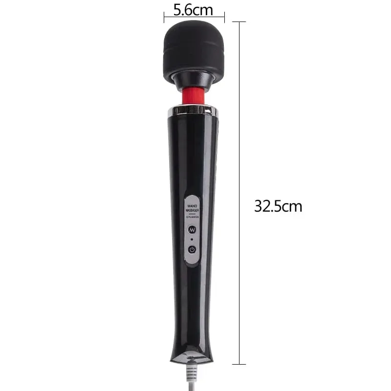 成人性玩具 AV 振動器強力魔棒 G 點刺激按摩器陰蒂振動器性玩具女性自慰黑狼新款 10 速魔棒按摩器大魔棒按摩棒 AV 振動器性感陰蒂女性性玩具歐元 — image 2