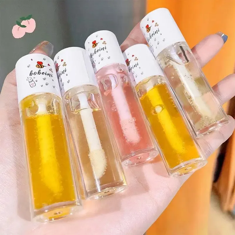 Mézes ajakolaj víz könnyű átlátszó üveg Honey ajak hidratáló ajakolaj hidratáló ajkak diák megfizethető — image 5