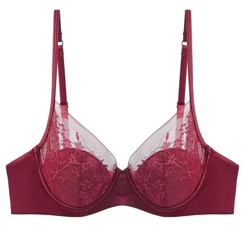 Women Lace Lingerie Set Thin Cup Minimizer Bra Panty Kit Breathable Intimates For Big Bust Fashion Daily Underwear — image 14