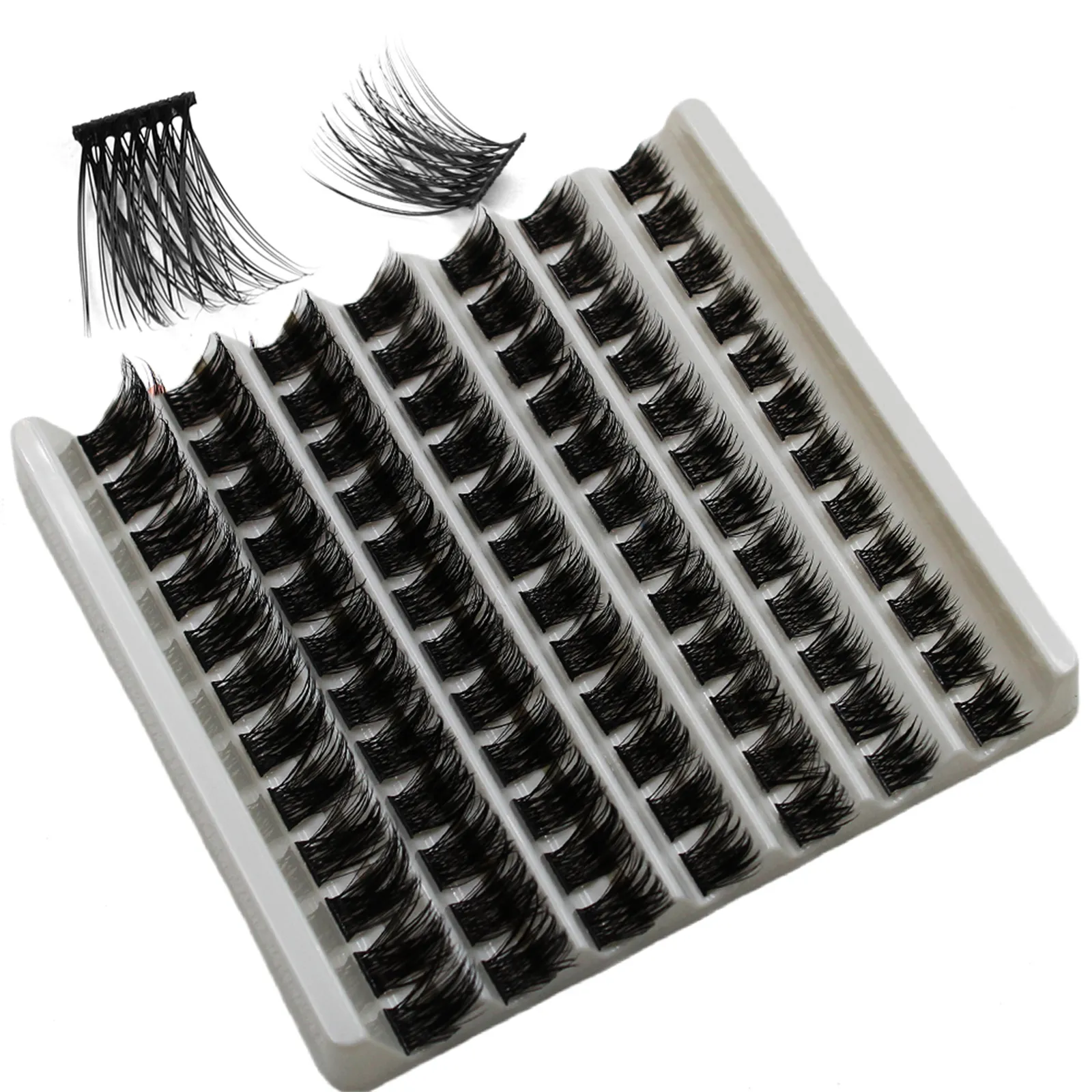 84 Clusters Individual Lashes DIY Wide Stem Curl Eyelash Extension Mixed Length Reusable Cluster Lashes for Eye Makeup — image 2