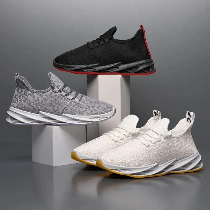Men Casual Sport Shoes Breathable Lightweight Sneakers Outdoor Mesh Black Running Shoes Athletic Jogging Tenis Walking Shoes — image 1