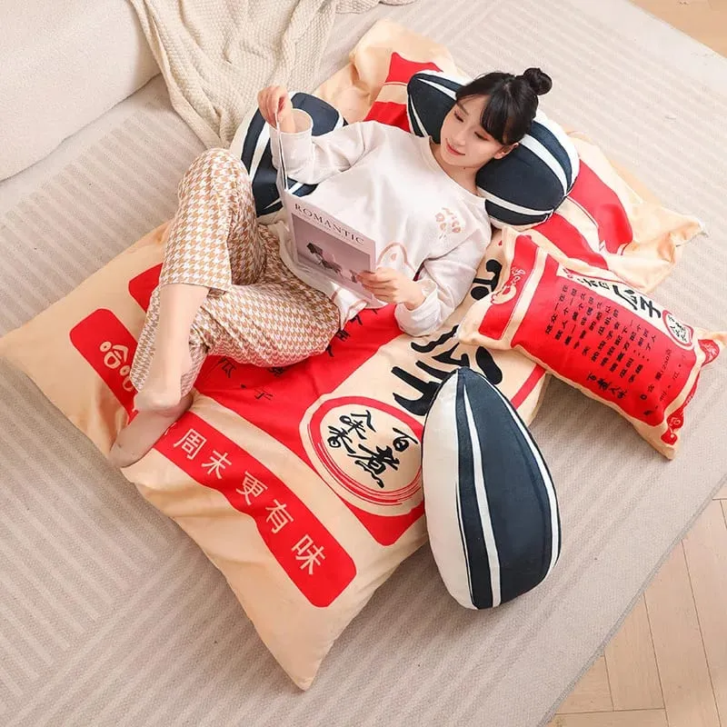 Mới Kích Thước Khổng Lồ Mô Phỏng Trung Quốc Túi Hạt Dưa Sang Trọng Món Đồ Chơi Mềm Mại Êm Ái Gối Nệm Cho Trẻ Em Họ Đồ Chơi Ngộ nghĩnh dành cho Trẻ Em — image 8