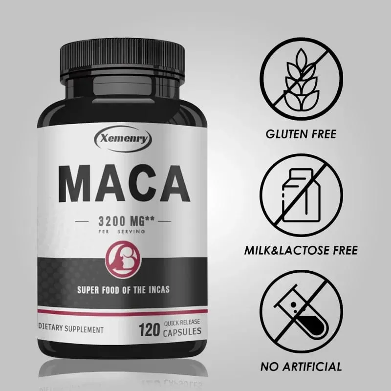 Ultimate Organic Black Maca Capsule Supplement 3200 Mg (per Serving) 120 Quick Release Capsules Men's Enhancement Formula — image 6