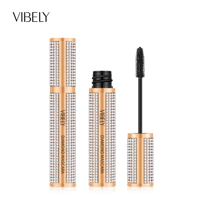 Diamond 4D Mascara Silk Fiber مقاوم للماء طويل رمش تمديد إطالة سميكة الماسكارا السوداء منتجات مكياج العين مستحضرات التجميل — image 6