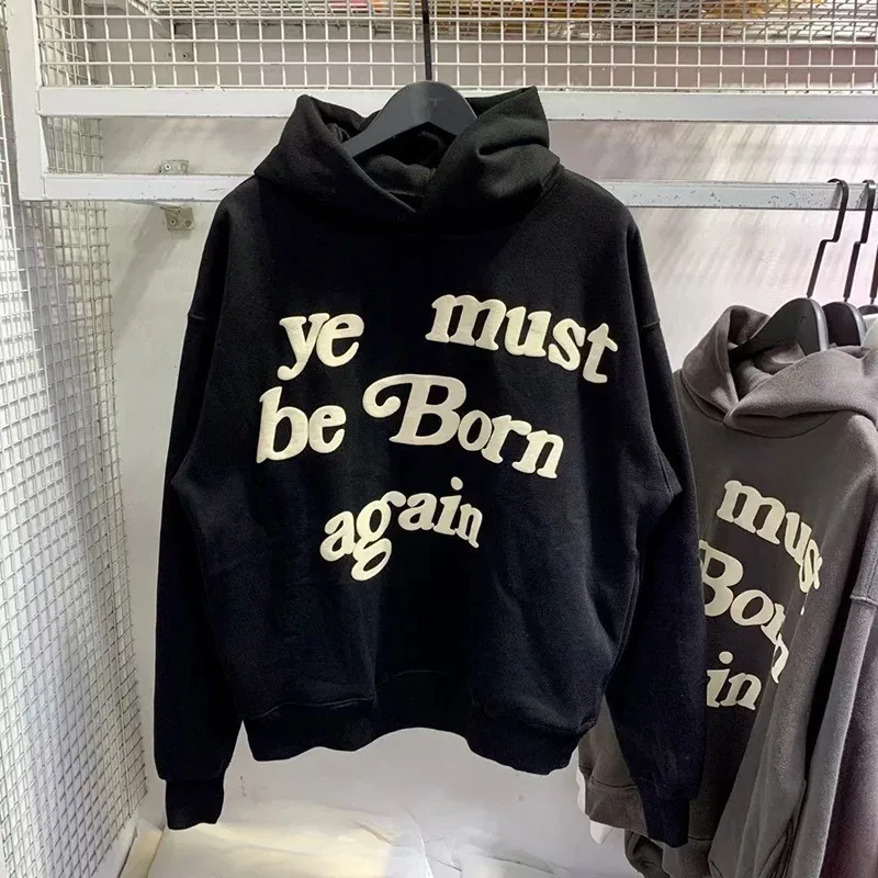 23FW Classic Foam Logo Ye Must Be Born Again Felpa con cappuccio Uomo Donna Migliore qualità Oversize Kanye West CPFM.XYZ Felpe Multicolor — image 8