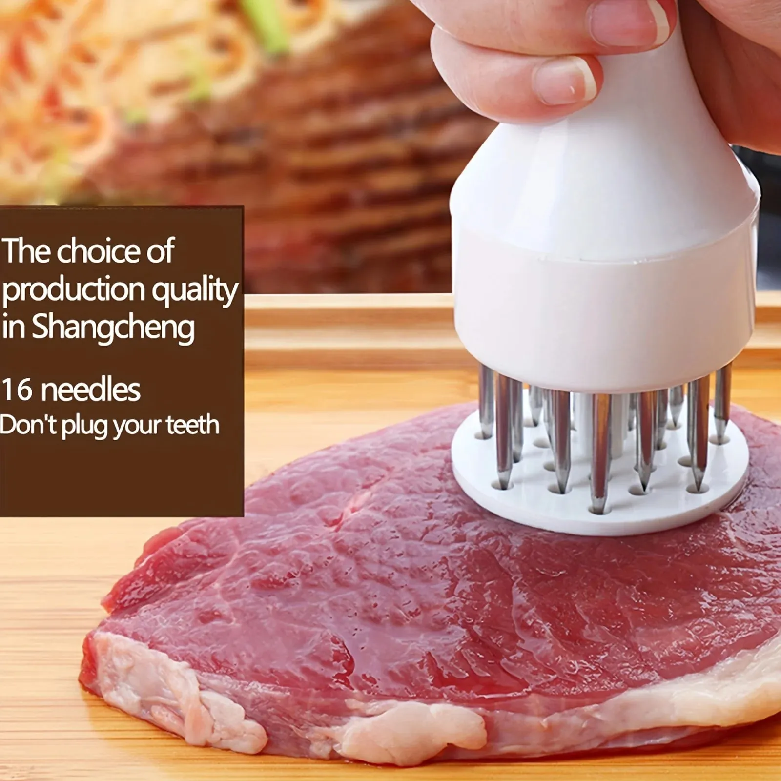 1PC Edelstahl Steak Fleischklopfer Hammer Lose Fleisch Nadel Haushalt Stanzen Täglichen Sehne Breaker Fleisch Einführen Nadel — image 7