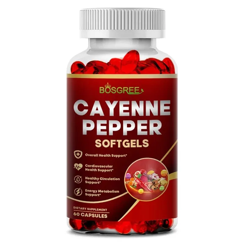 Cayenne Pepper Capsules-Supports Cardiovascular Health Improves Digestion & Blood Circulation Vitamins D3 K2 Herbal Supplement — image 8