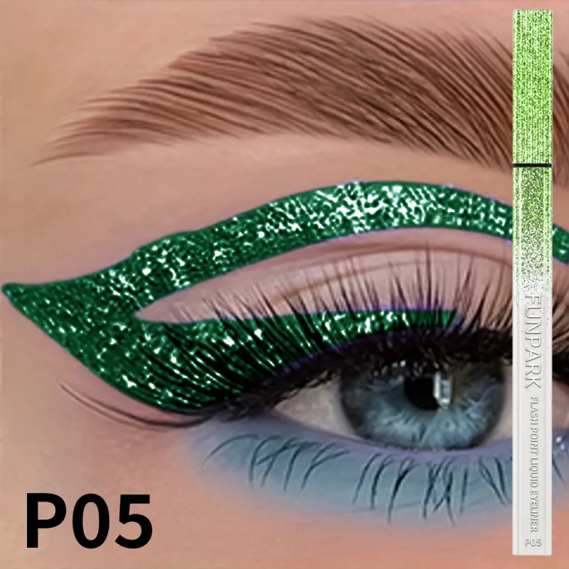 1PC Glitter Liquid Eyeliner Pencil Waterproof Purple Pink Blue Eye Liner Pen Long Lasting Quickily Drying Eyes Makeup For Women — image 9