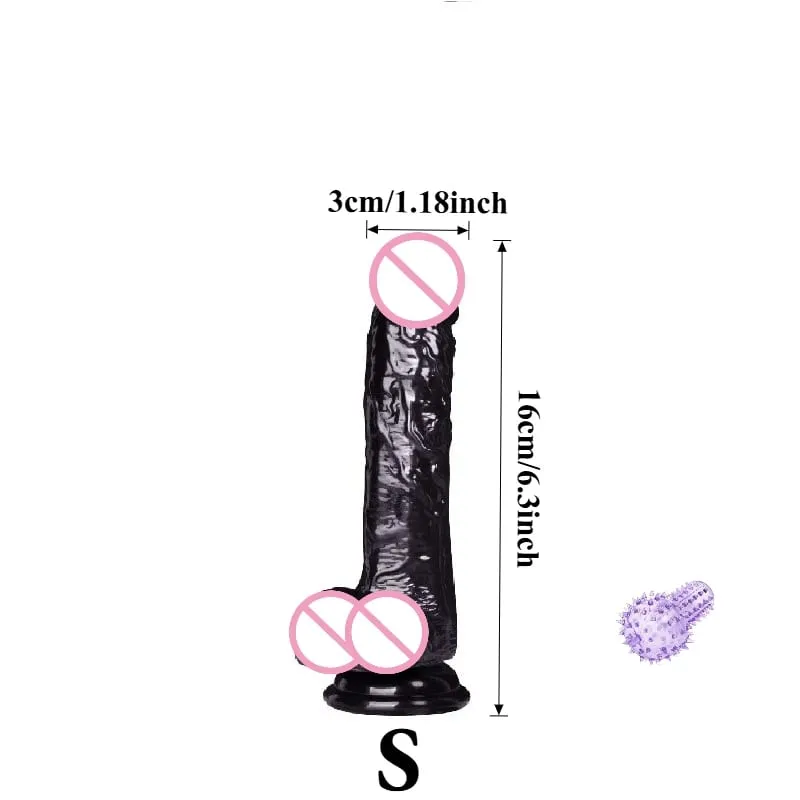 Waterproof Realistic Black Dildo Masturbators Anal Gay Soft Clitoris Vaginal Massager Penis Suction Cup Dick Sex Toys for Women