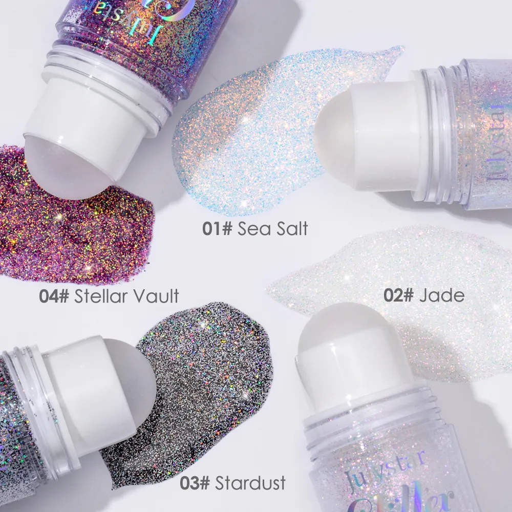 Rolling Sequins Glitter Gel Face Body Painting Shiny Liquid Green White Pearl Gloss Eye Shadow Brighten Stage Makeup Decoration — image 7