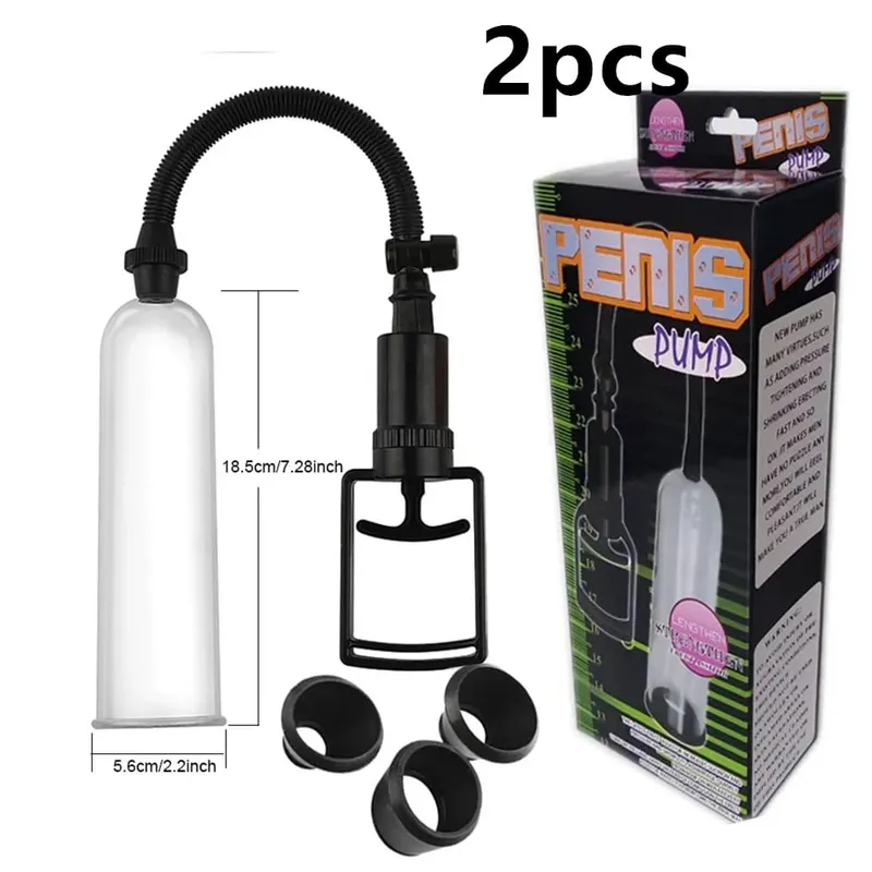 Penis Enlargement Manual Vacuum Pump Sex Toy Dick Stimulate Extender Masturbator Male Penis Vacuum Pump Big Cock Lasting Trainer