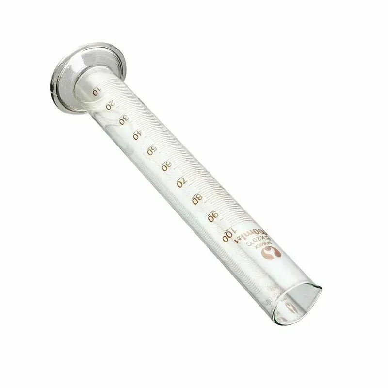 Cylindre de mesure gradué en verre, 1 pièce, 5ml, 10ml, 25ml, 50ml, 100ml, 250ml, 500ml, pour fourniture de laboratoire/cuisine
