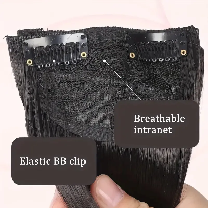 10cm/20cm/30cm Synthetic Short Straight Pad Invisible Hair Extension Lining of Hair Top Side Cover Hairpiece for Women — image 2