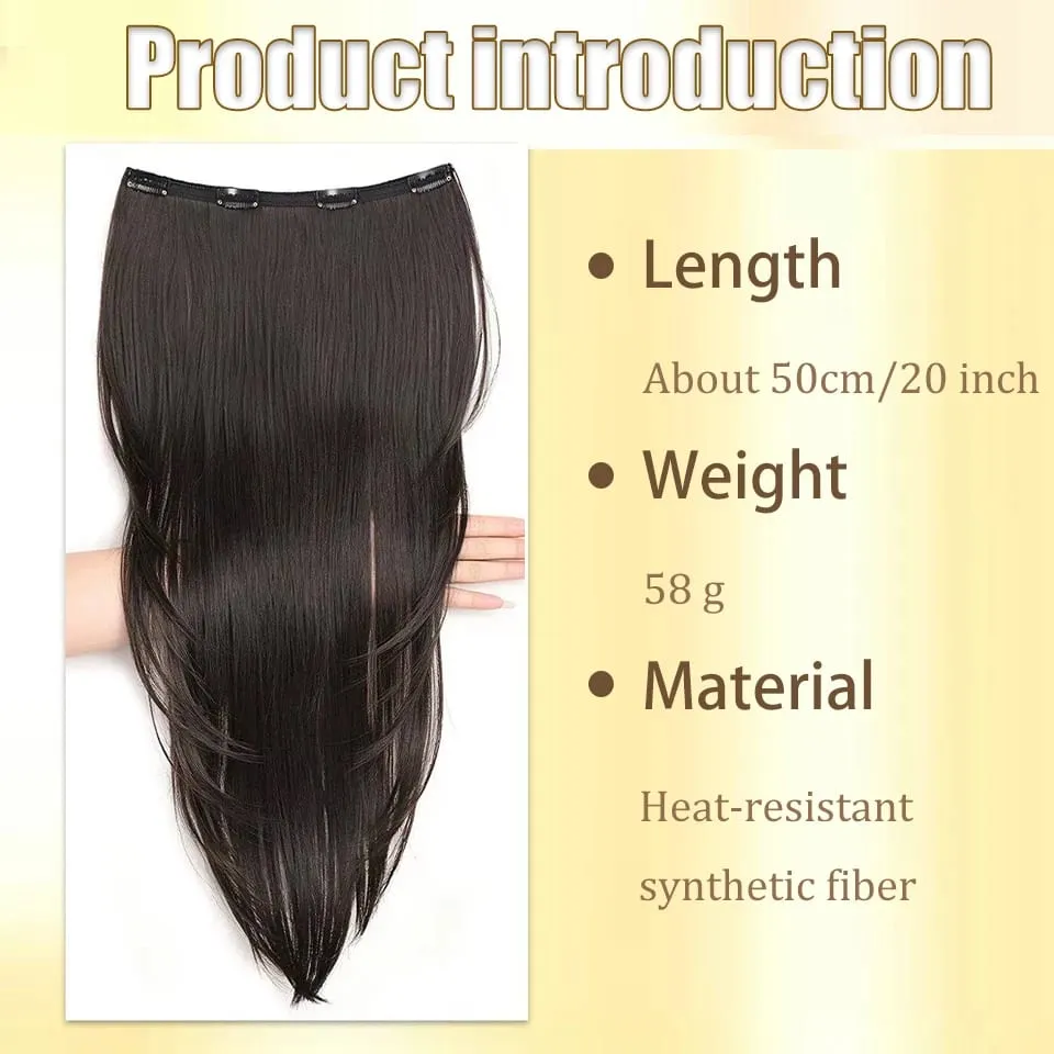 Synthetic High-layer Inward Curl Wig Extensions One-Piece Ultra-thin Invisible Hair Extension For Girl Party Halloween Christmas — image 6