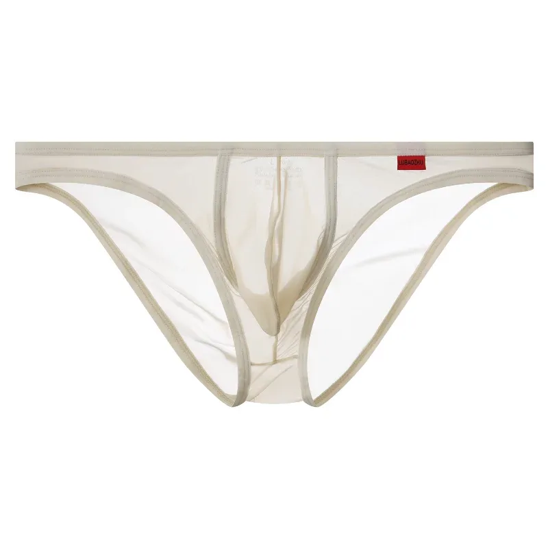 Men's Briefs Ultra-Thin Mesh Transparent Underwear Breathable Quick-Drying Low-Rise Sexy U Shaped Pouch Panties Tanga Slip — image 2