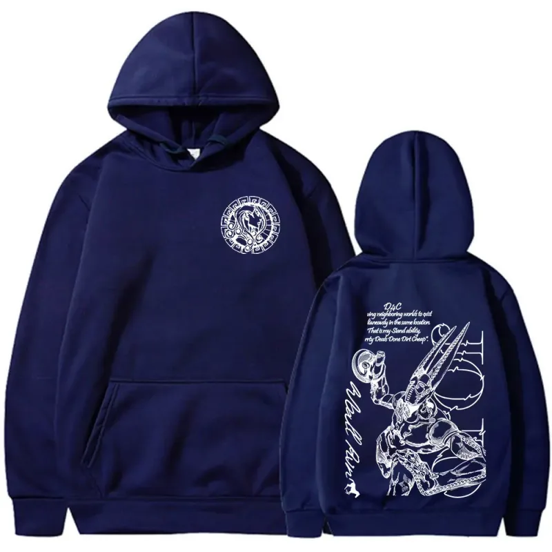 Anime Jojo Bizarre Adventure STEEL BALL RUN D4C Funny Valentine Hoodies Men Women Clothing Fashion Pullover Oversized Sweatshirt — image 11