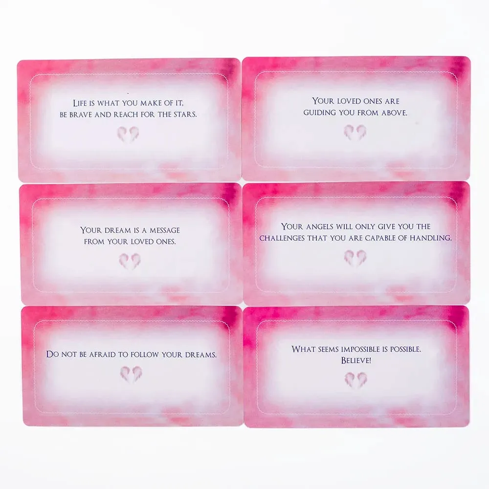 Angel Wishes Oracle Cards 40-Piece Deck English Visions Divination Επιτραπέζιο παιχνίδι για οικογένεια και φίλους 11,1x6,1 cm