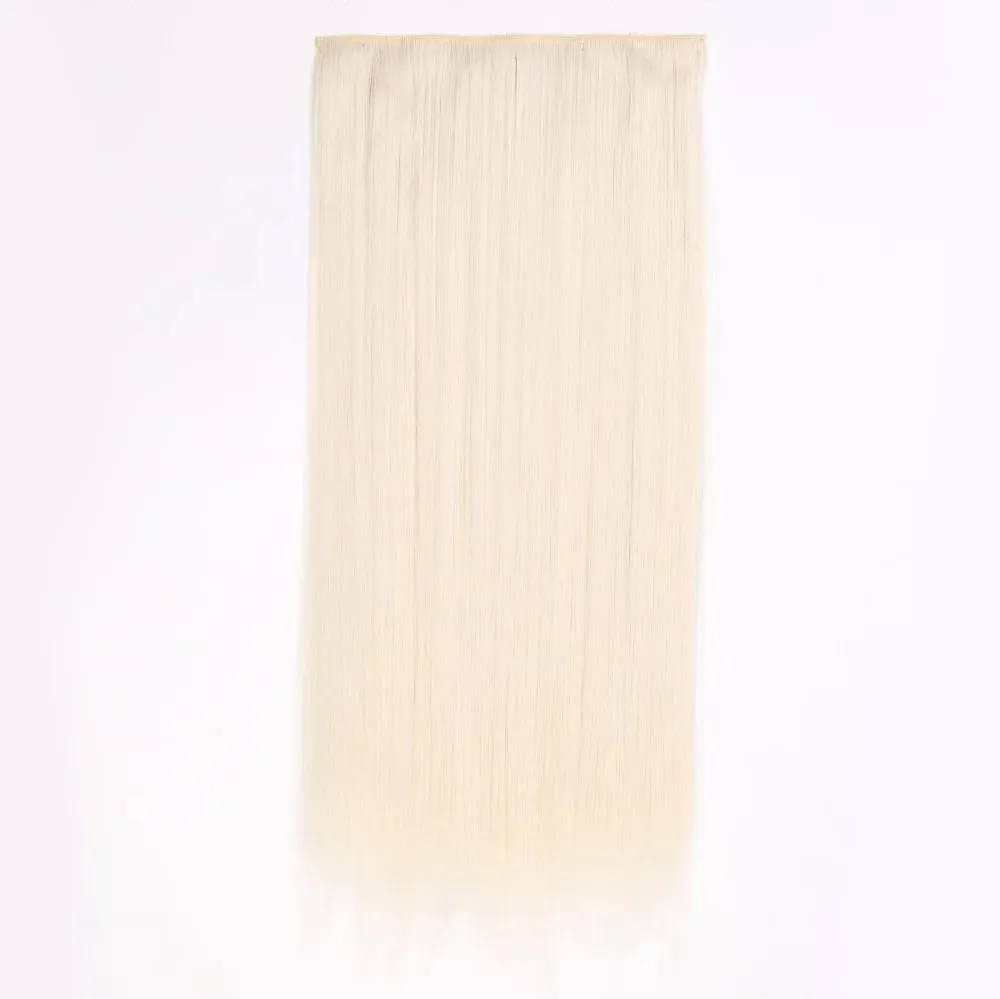 Synthetic Natural Synthetic Hair Extensions 5 Clip In Artificial Fake Ombre Blonde Brown Black Pink Straight False Hair Piece