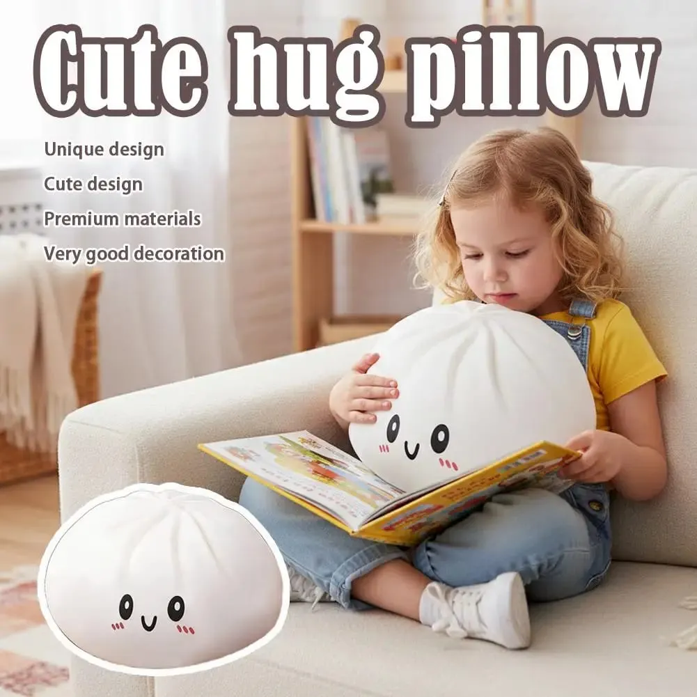 25 cm großes, gedämpftes, gefülltes Brötchen-Squishy-Spielzeug, Kawaii-Knödel-Squeeze, sensorisches Zappelspielzeug, weich, langsam ansteigend, Stressabbau für Kinder — image 3