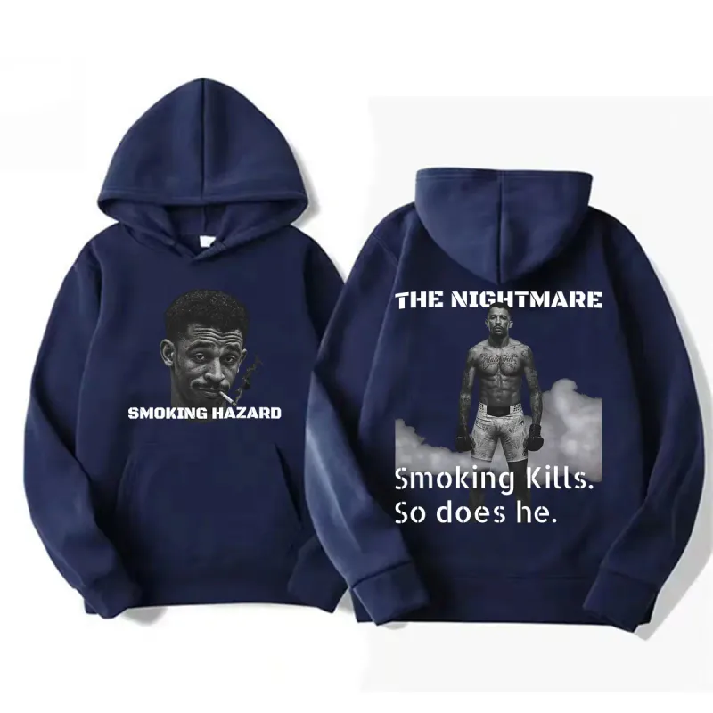 The Nightmare Carlos Prates Smoking Hazaro Hoodies Men Women Violence Aesthetics Sweatshirts Casual Fleece Long Sleeve Pullovers