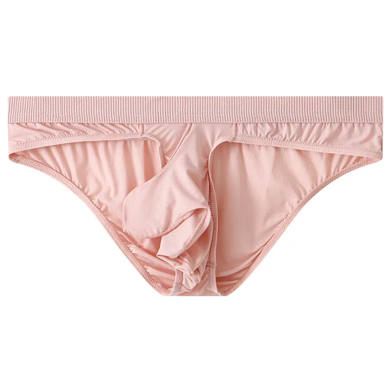 Cuecas masculinas de seda gelo verão transparente sem costura de secagem rápida homem respirável calcinha ultra-fina — image 23
