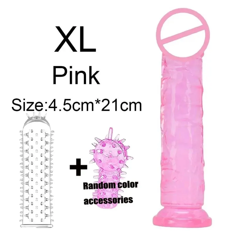 Super levné realistické měkké ženy erotické anální velké dildo přísavka Jelly Dick erotické hračky měkké klitorisy vaginální masturbátory penis — image 18