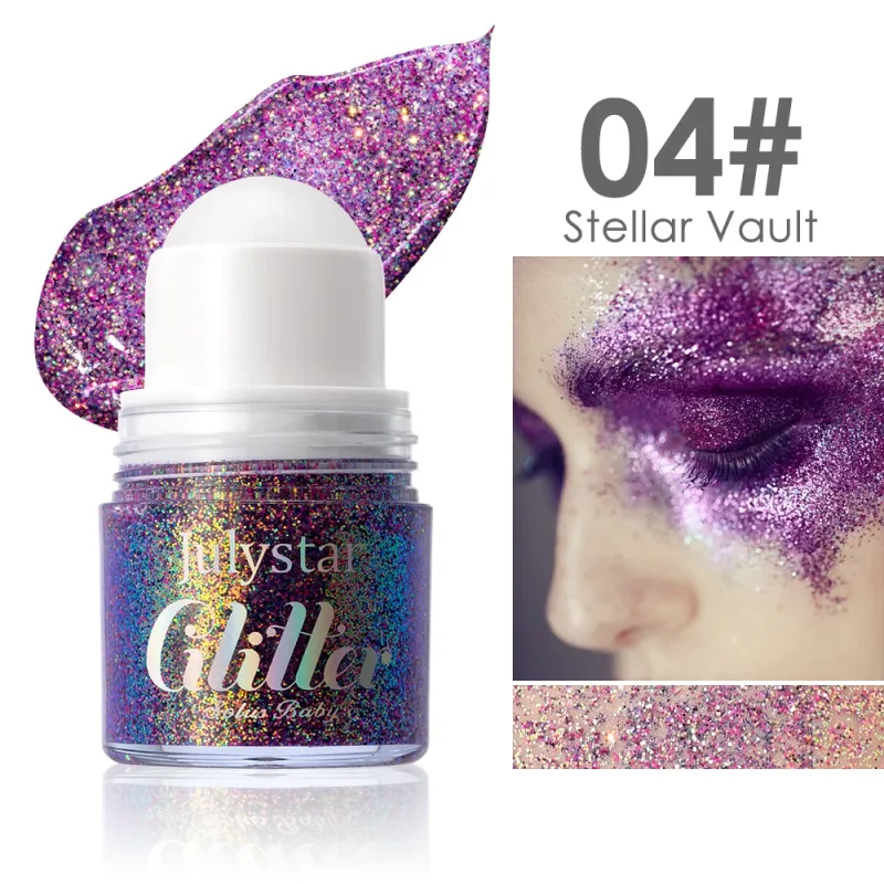 Rolling Sequins Glitter Gel Face Body Painting Shiny Liquid Green White Pearl Gloss Eye Shadow Brighten Stage Makeup Decoration — image 13