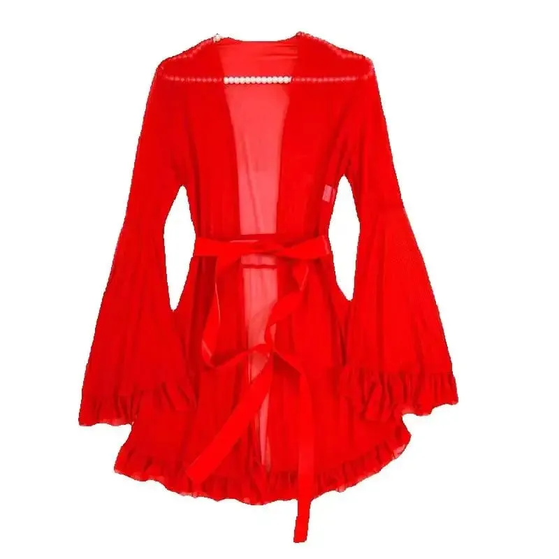 Transparent Lingerie Bra Erotic Ultra Sexy Nightdress Fairy Lingerie Women's See Through Pajamas Delicate Sexy Nighty — image 9
