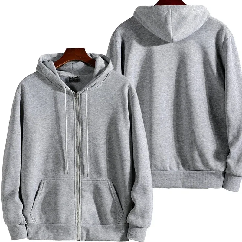 Zipper hoodie new men's autumn and winter long-sleeved hoodie fashionable and casual men's wear sportswear loose clothing — image 2