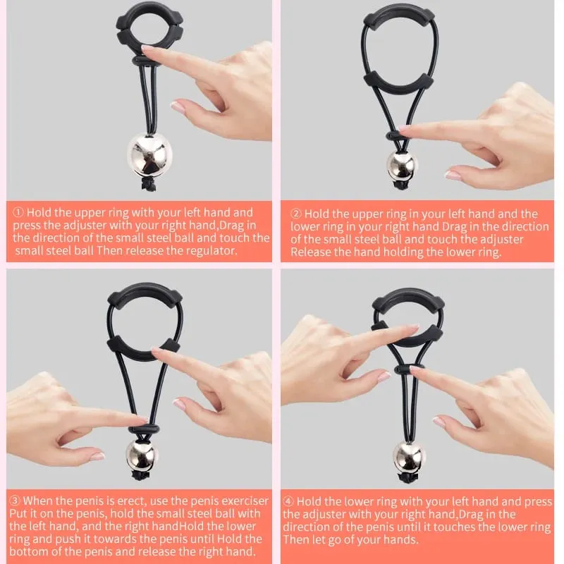 Male Penis Enlargement Exercise Ring Sex Anal Beads Masturbator Penis Strong Extender Semen Lock Ring Adult Sex Toys For Men 18+ — image 6