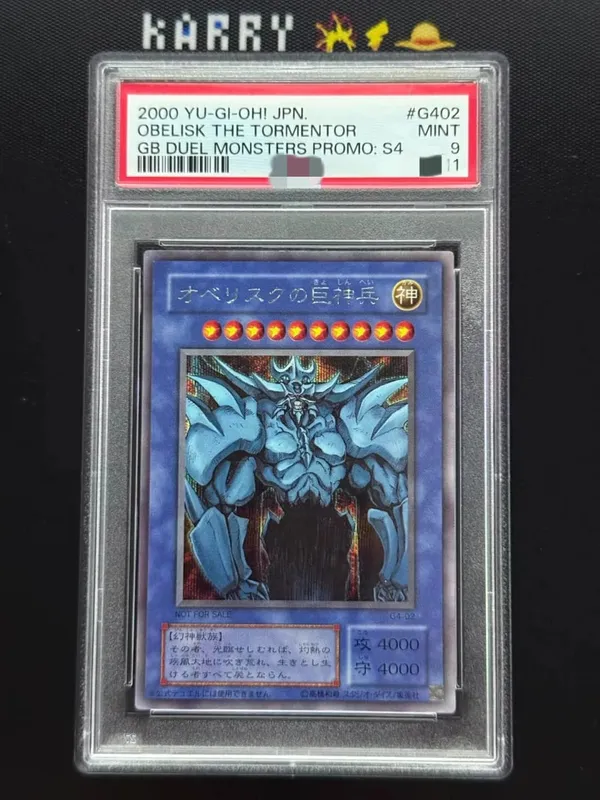 Yu‑Gi‑Oh! Obelisk the Tormentor G4‑02 Custom Display Card With PSA Style Graded Slab (Not Original)