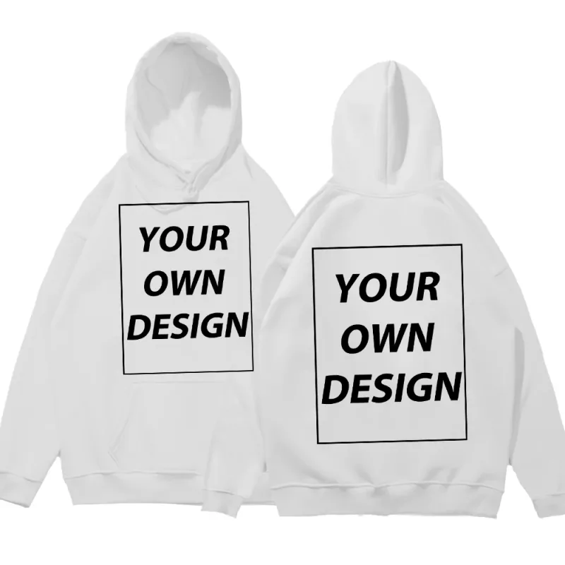 Cetakan DIY Tersuai Lelaki Wanita Hoodies Musim Gugur Musim Sejuk Kasual Pullover Klasik Pakaian Jalanan Selesa Mudah Pakaian Sukan Lembut Hangat