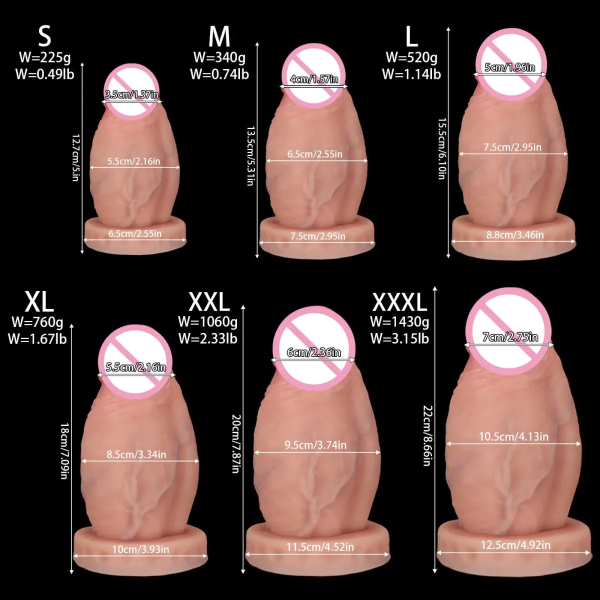 Νέο ρεαλιστικό μεγάλο, τεράστιο, παχύ πρωκτικό βύσμα πισινό, τεράστιο μεγάλο μαλακό, μαλακό πρωκτικό πρίζα σιλικόνης, προπόνηση σεξουαλικά παιχνίδια για γυναίκες — image 6