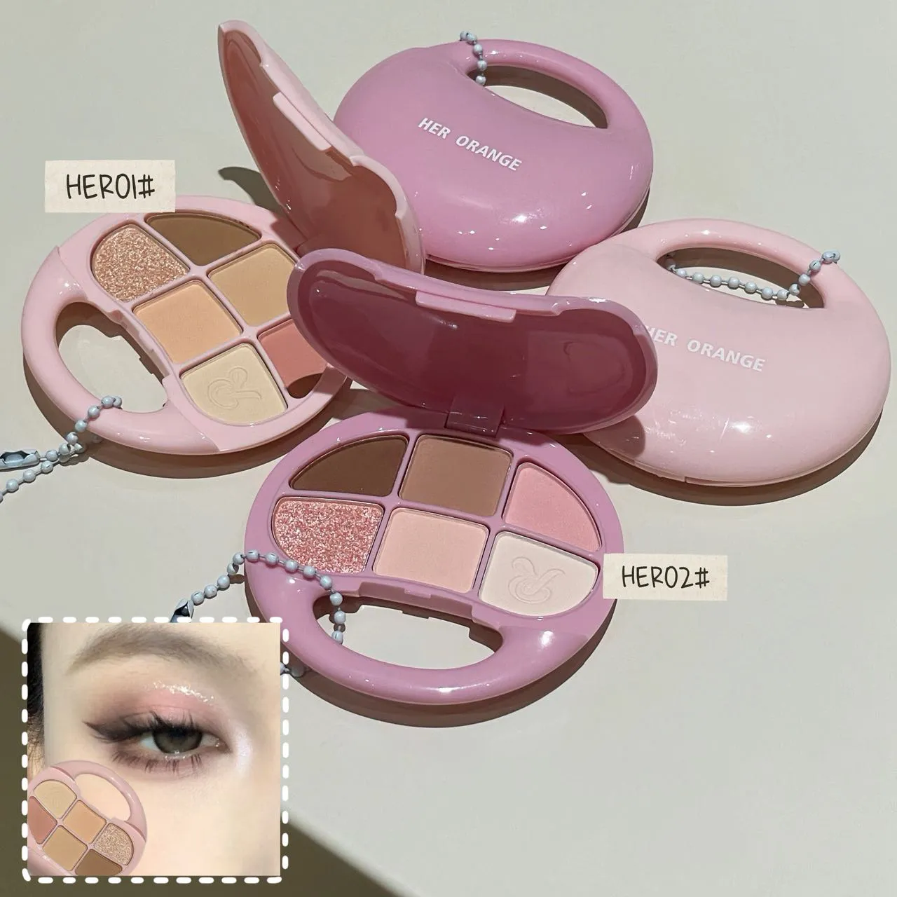Pink Brown Six Color Eye Shadow Disk Low Saturation Matte Pearlescent Eyeshadow Palette Korean Makeup Matte Shimmer Eye Cosmetic — image 6