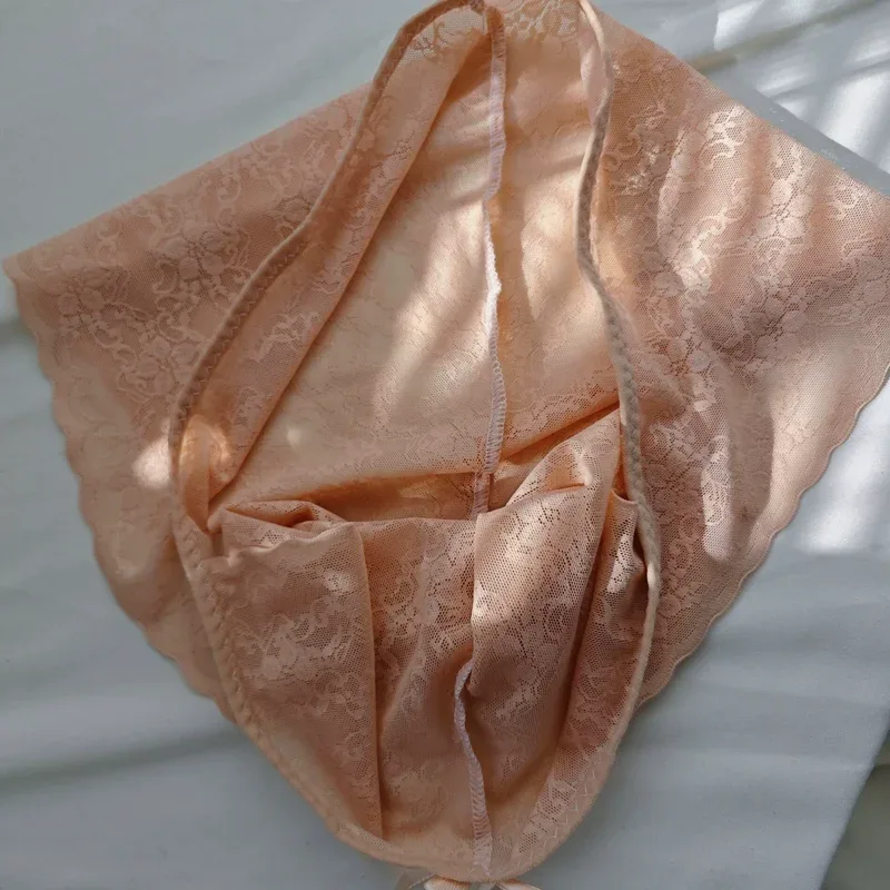 men's underwear Lace mesh sissy cuecas masculin no trace bow calzoncillos hombre without feeling cueca sexys tøy men lingerie — image 9