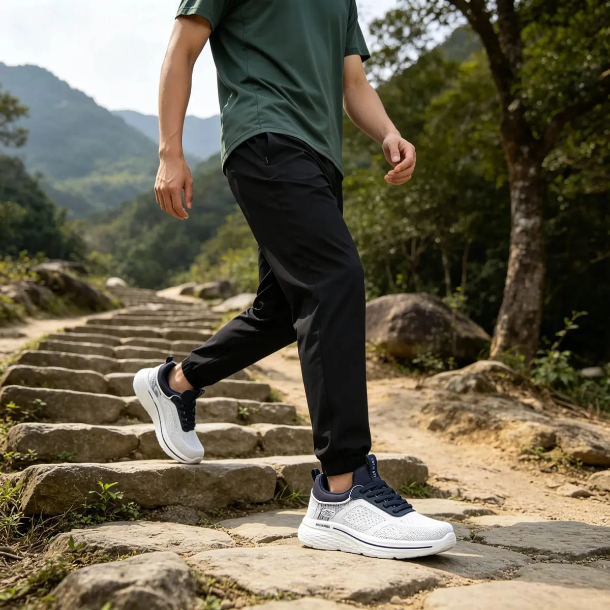 Desai Men's 2026 Autumn Mesh Running Shoes Lace-up Breathable Thick Sole Lightweight Walking Men's Sneakers And Casual Shoes — image 5