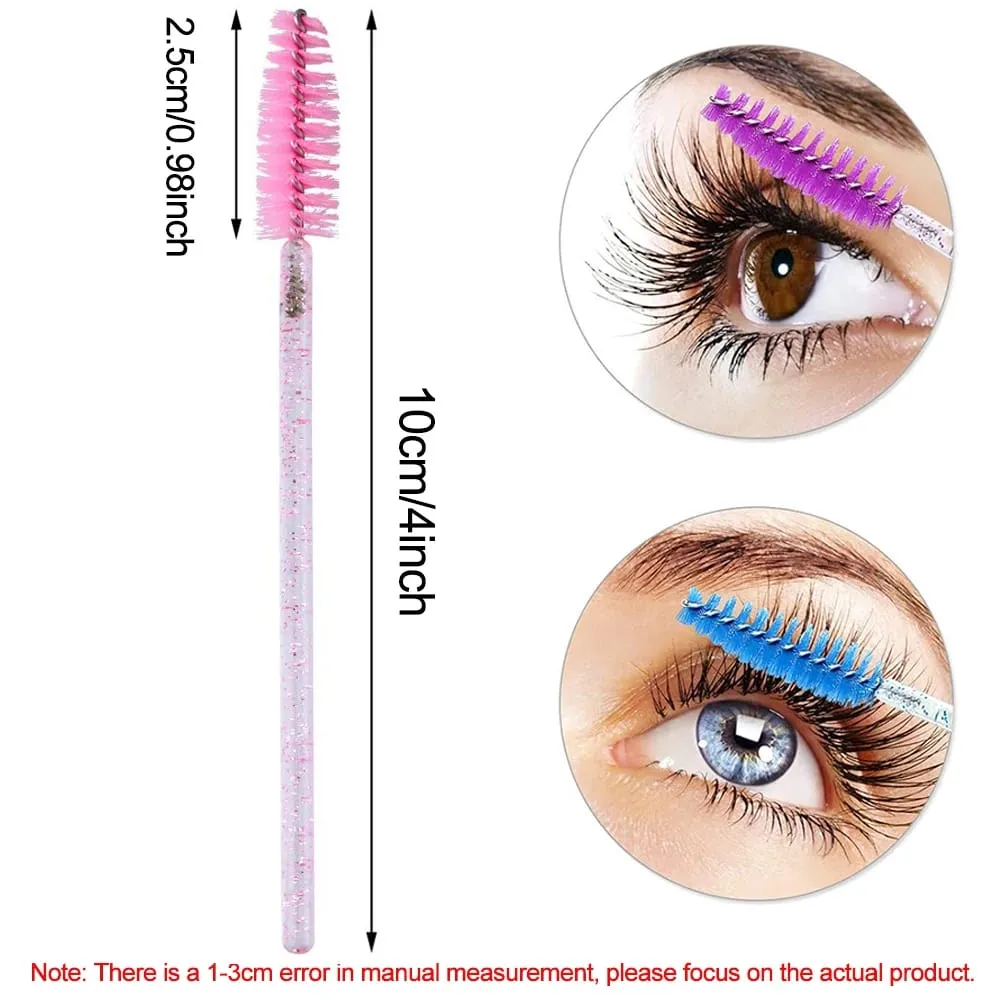 500/1000pcs Eyelash Brush Applicator Wholesale Lash Mascara Wands Brushes Para sa Eyelash Extension Eyebrow Spoolies Beauty Tools — image 2