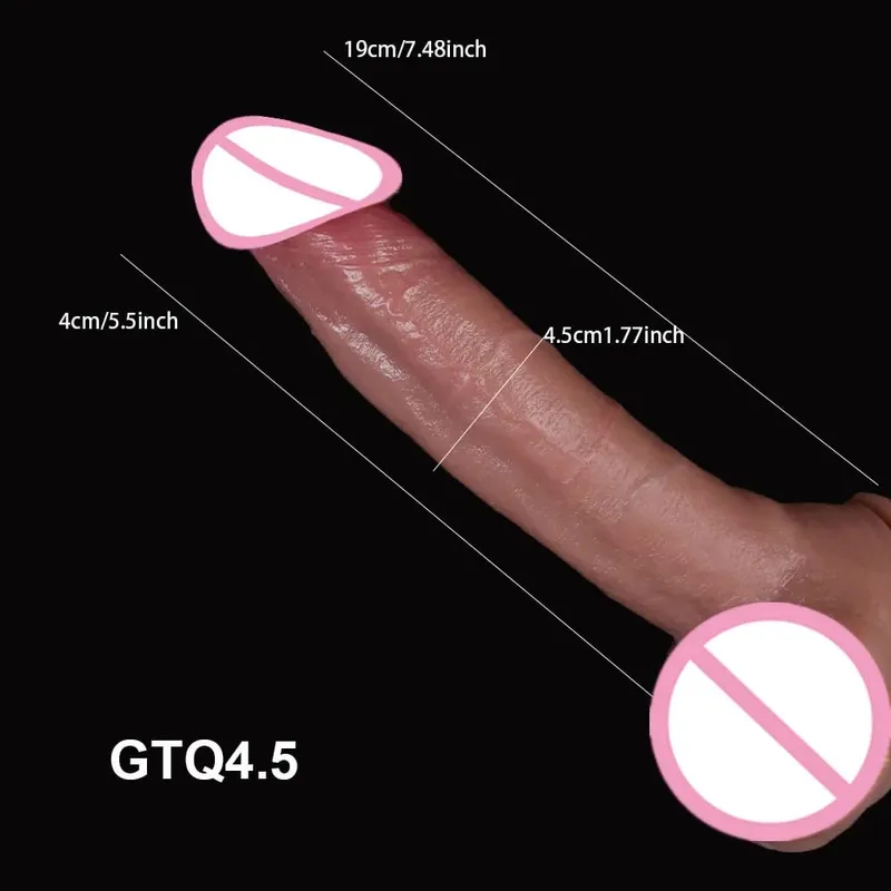 Ruddy Glans Erect Dildo Blød Hud Stor Penis Billig Kvindelig Masturbator Voksen Strapon Sugekop Analsex legetøj til Kvinder Massager