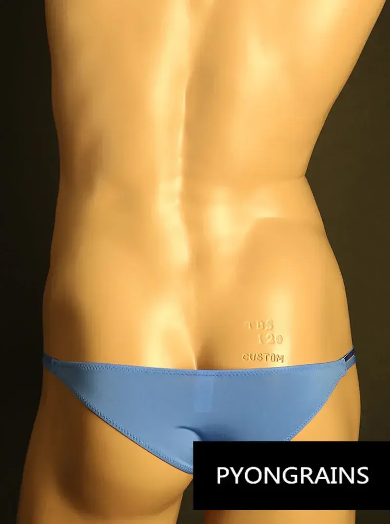 Lelaki Cincin O Logam Boleh Laras Dua Tali Nipis Bikini Seluar Rendah Naik Sutera Ais Sutera 3D U Convex Pouch Seluar Dalam Lelaki Seksi — image 6