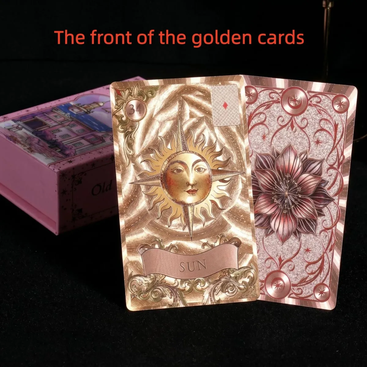 12*7cm Old Style Lenormand Oracle Cards PVC Gold Foil Fortune Telling Deck for Beginners & Professional Old Style Design