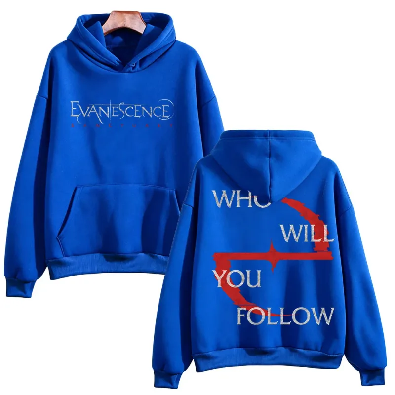 Evanescence Who Will You Follow Hoodie Unisex Gothic Rock Band Sweatshirts Long Sleeve Fans Concert Streetwear Unisex Loose Tops — image 5