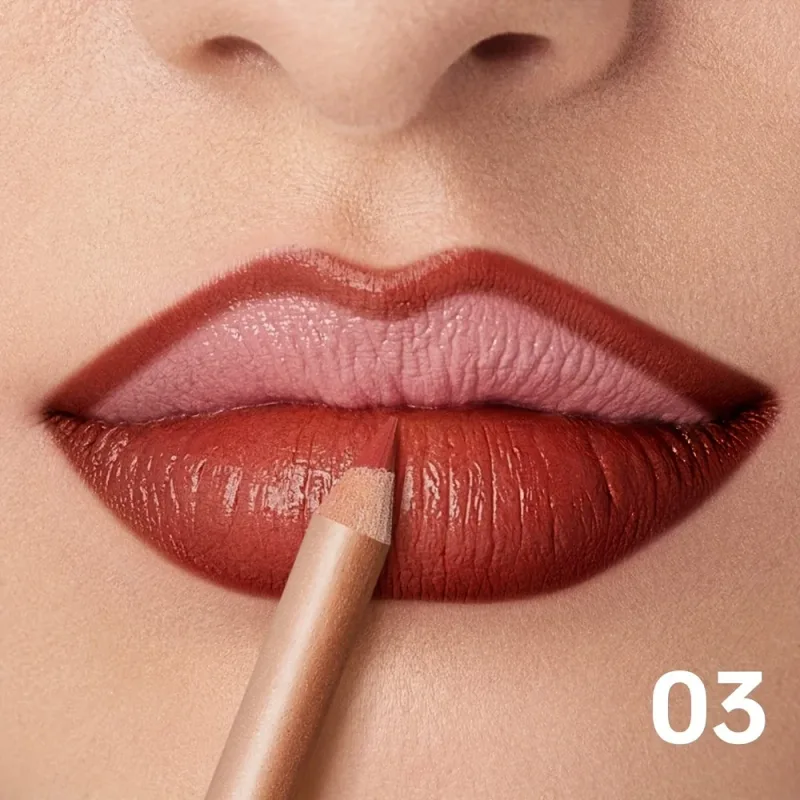 Lápis delineador labial fosco nude de longa duração à prova d'água à prova de manchas contorno preciso fórmula cremosa suave — image 13