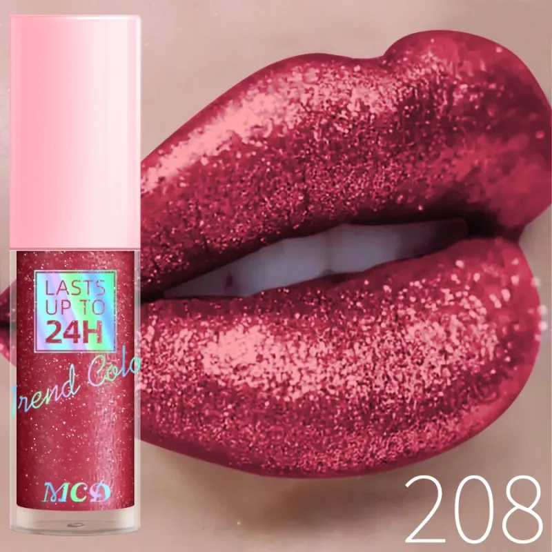 18 barev Diamonds Glitter Lesk na rty Dlouhotrvající voděodolná tekutá rtěnka Perleťová zářivá barva rtů Jiskřivý make-up na rty Ženy — image 13